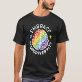 Embrace Neurodiversity Brain Autism Awareness Puzz T-shirt (Voorkant)