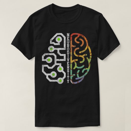 Embrace Neurodiversity Brain Autisme Awareness2 T-shirt (Design voorkant)