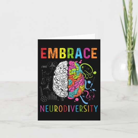 Embrace Neurodiversity Brain Embrace Adhd Autism Kaart (Voorkant)