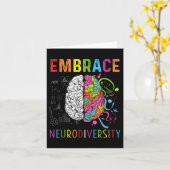 Embrace Neurodiversity Brain Embrace Adhd Autism Kaart (Gele Bloem)