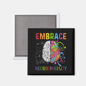 Embrace Neurodiversity Brain Embrace Adhd Autism Magneet (Voorkant / Achterkant)