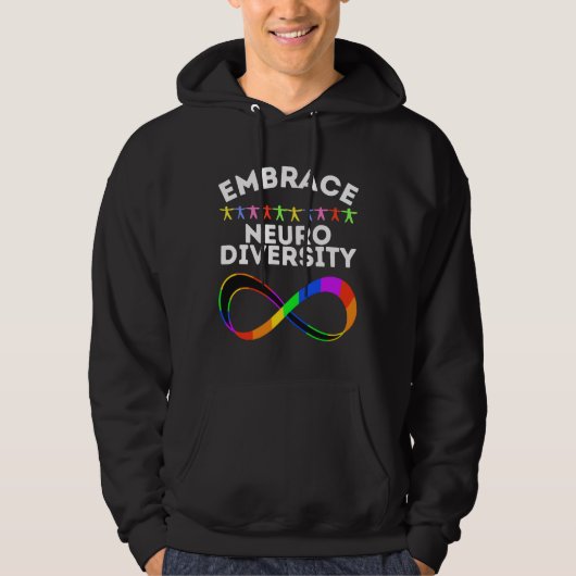 Embrace Neurodiversity Brain Embrace Adhd Autisme Hoodie (Voorkant)