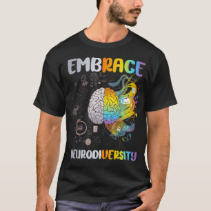 Embrace Neurodiversity Brain Embrace ADHD Autisme T-shirt