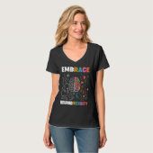 Embrace Neurodiversity Brain Embrace Adhd Autisme T-shirt (Voorkant volledig)