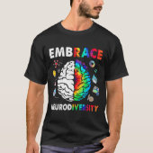 Embrace Neurodiversity Brain Embrace Adhd Autisme  T-shirt (Voorkant)