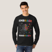 Embrace Neurodiversity Brain Embrace Adhd Autisme T-shirt (Voorkant volledig)