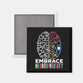 Embrace Neurodiversity Design for a Autism Awarene Magneet (Voorkant / Achterkant)