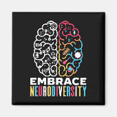 Embrace Neurodiversity Design for a Autism Awarene Magneet (Voorkant)