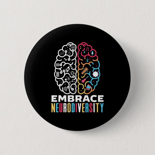 Embrace Neurodiversity Design for a Autism Awarene Ronde Button 5,7 Cm (Voorkant)