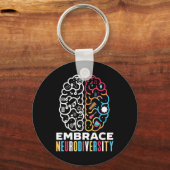 Embrace Neurodiversity Design for a Autism Awarene Sleutelhanger (Voorkant)