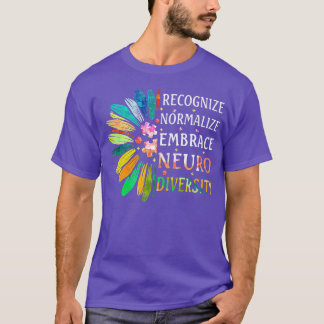 Embrace Neurodiversity - Rainbow Sunflower ADHD Au T-shirt