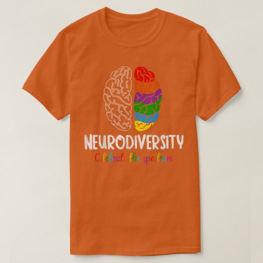 Embrace Neurodiversity Spectrum ASD ADHD Rainbow B T-shirt (Design voorkant)