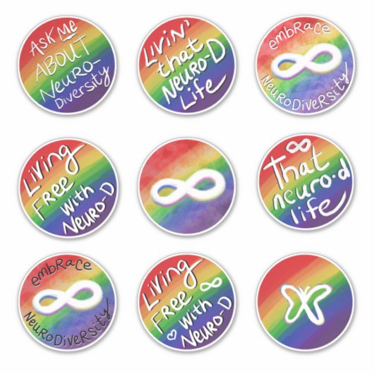 Embrace Neurodiversity Sticker (Voorkant)