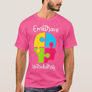 Embrace Neurodiversity Teacher Kinder Autisme Awar T-shirt