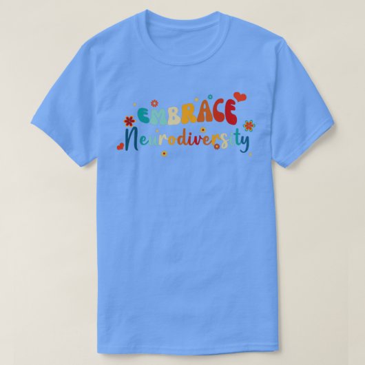 Embrace Neurodiversity Teacher Kinder Autisme Awar T-shirt (Design voorkant)