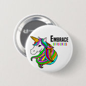 Embrace Neurodiversity Unicorn Gifts Button (Voorkant /achterkant)