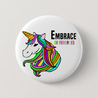 Embrace Neurodiversity Unicorn Gifts Button