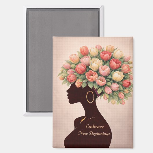 Embrace New Beginnings Inspirational Magnet (Voorkant / Achterkant)