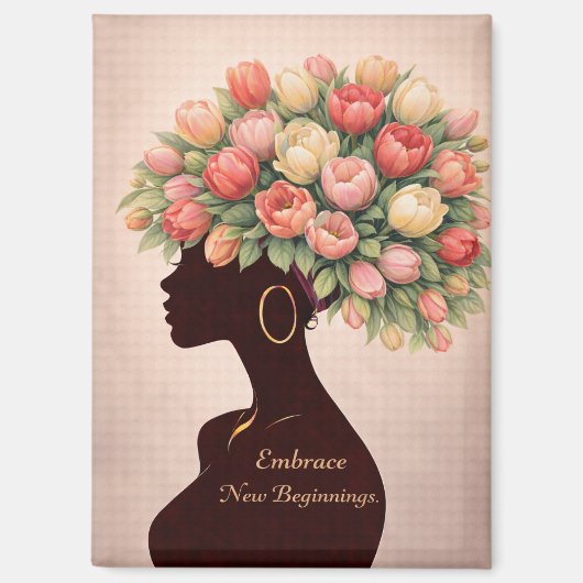 Embrace New Beginnings Inspirational Magnet (Voorkant)