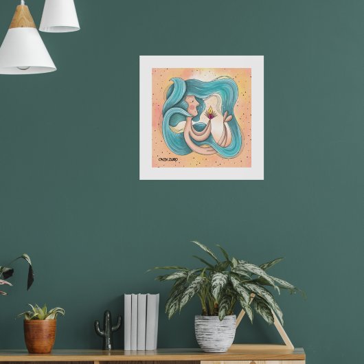 Embrace of Light – Origineel Illustratie Poster (Woonkamer 1)