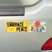 Embrace Peace Mixed Media Artwork Bumpersticker (Op auto)