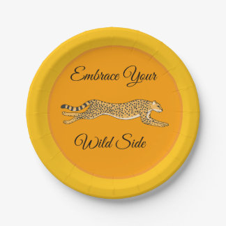 Embrace Running Cheetah Paper Plates Papieren Bordje