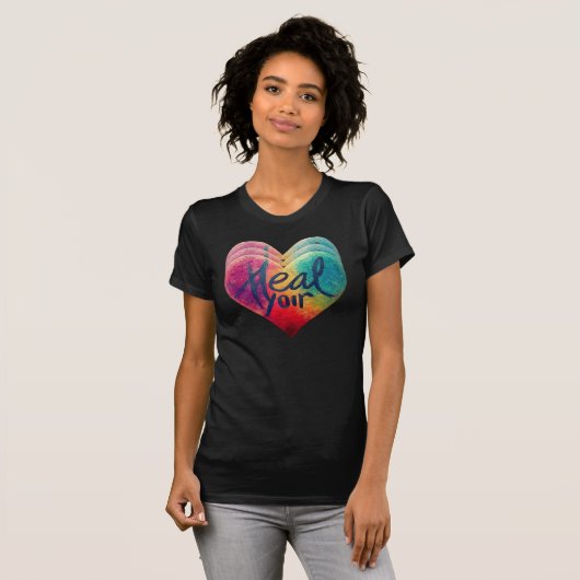 Embrace Self-Love: hartgericht T-shirt (Voorkant volledig)