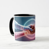 Embrace Serenity: "Handen van Healing" Mok (Voorkant links)