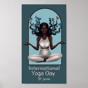 "Embrace Serenity - International Yoga Day Poster