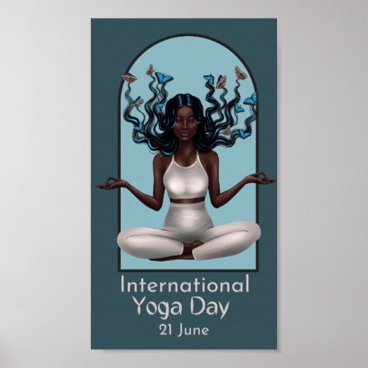 "Embrace Serenity - International Yoga Day Poster (Voorkant)