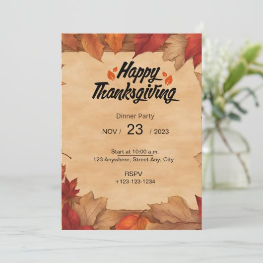 EMBRACE THE BEAUTY OF AUTUMN WITH OUR INVITATION  KAART (Staand voorkant)