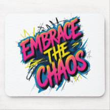 Embrace the Chaos – Grunge Typography Quote Design