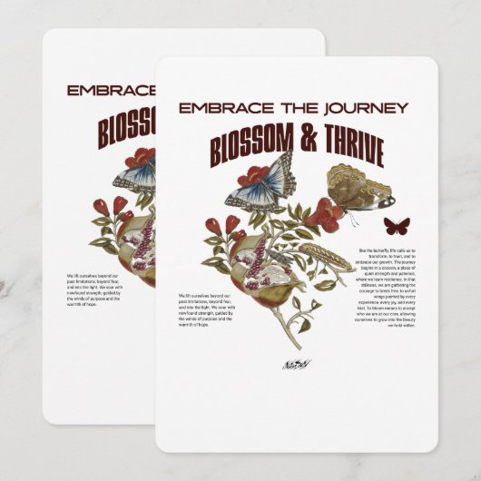 Embrace the Journey Blossom & Thrive for Self Grow Kaart (Voorkant / Achterkant)
