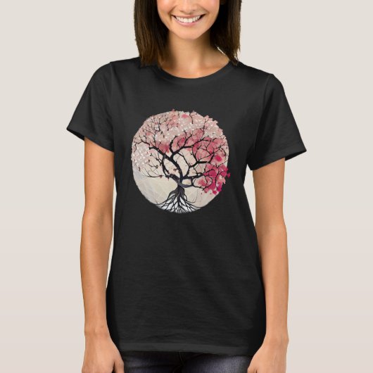 Embrace the Magic of Nature with this Cherry Bloss T-shirt (Voorkant)