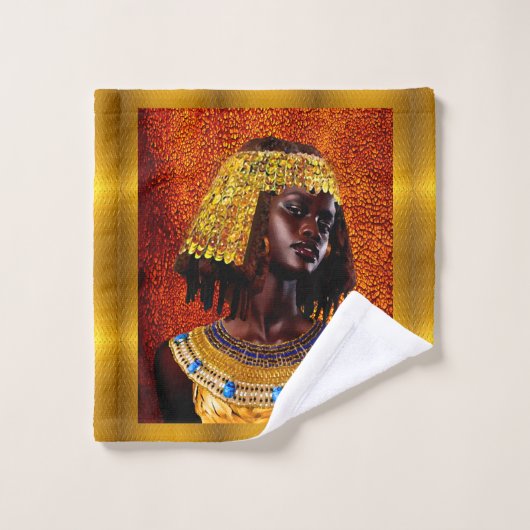 “Embrace the Majesty of Nubian Queens” Bad Handdoek (Wasdoekje)