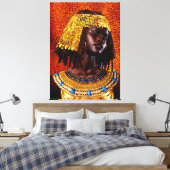 “Embrace the Majesty of Nubian Queens” Canvas Afdruk (Insitu (Slaapkamer))