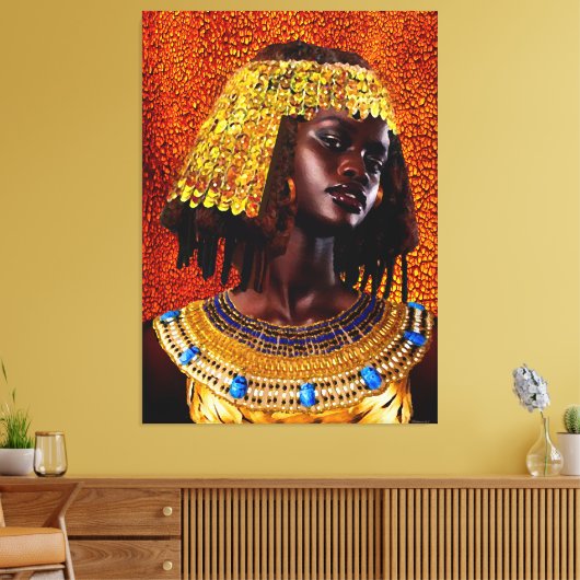 “Embrace the Majesty of Nubian Queens” Canvas Afdruk (Insitu (Woonkamer))