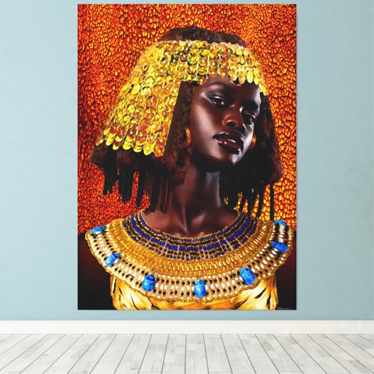 “Embrace the Majesty of Nubian Queens” Canvas Afdruk (Insitu (Houten vloer))