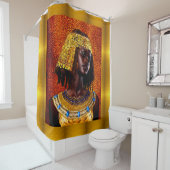 “Embrace the Majesty of Nubian Queens” Douchegordijn (In situ)