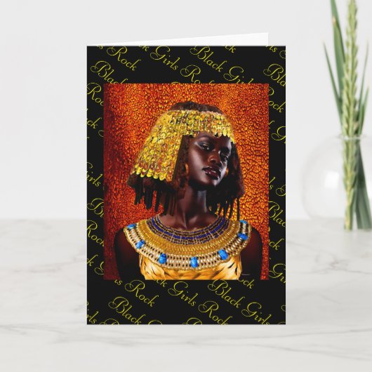 “Embrace the Majesty of Nubian Queens” Kaart (Voorkant)