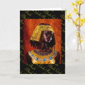 “Embrace the Majesty of Nubian Queens” Kaart (Gele Bloem)