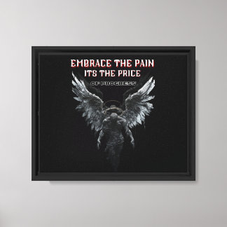 "Embrace the Pain" Engel van de Vooruitgang Muur K Canvas Afdruk