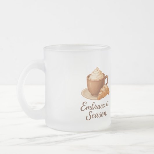 Embrace This Season Frosted Mug – Cozy Cocoa Café  Matglas Koffiemok (Links)