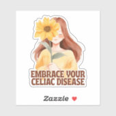 Embrace Your Celiac Disease Sunflower Sticker (Vel)