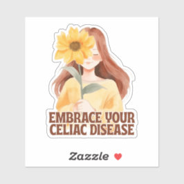 Embrace Your Celiac Disease Sunflower Sticker