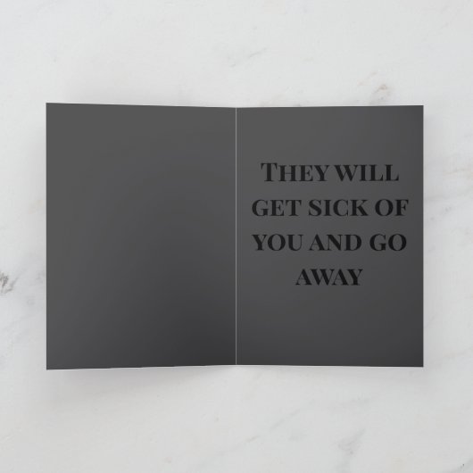 "Embrace your nemesis" (Any) Joke Kaart (Binnen)