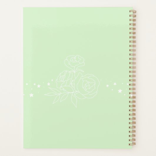 Embrace Your Peace Mint Planner (Achterkant)