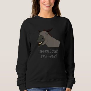 Embrace Your True Natuur Donkey Horse Trui