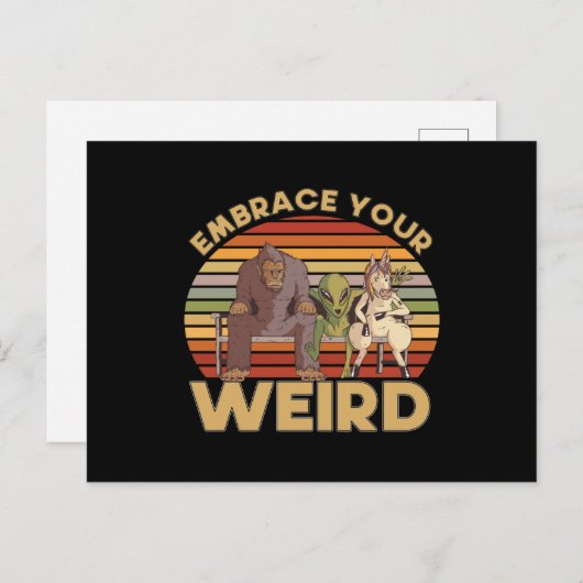 Embrace Your Weird Alien Briefkaart (Voorkant / Achterkant)