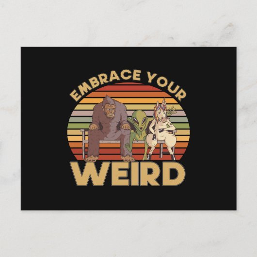 Embrace Your Weird Alien Briefkaart (Voorkant)